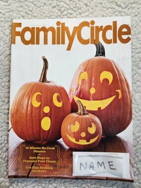 Family Circle Magazine Oct 1 2008 Halloween Pumpkins Fall Issue Vintage Read